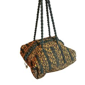 Vintage Hand Woven Chenille Tapestry Doctor Bag